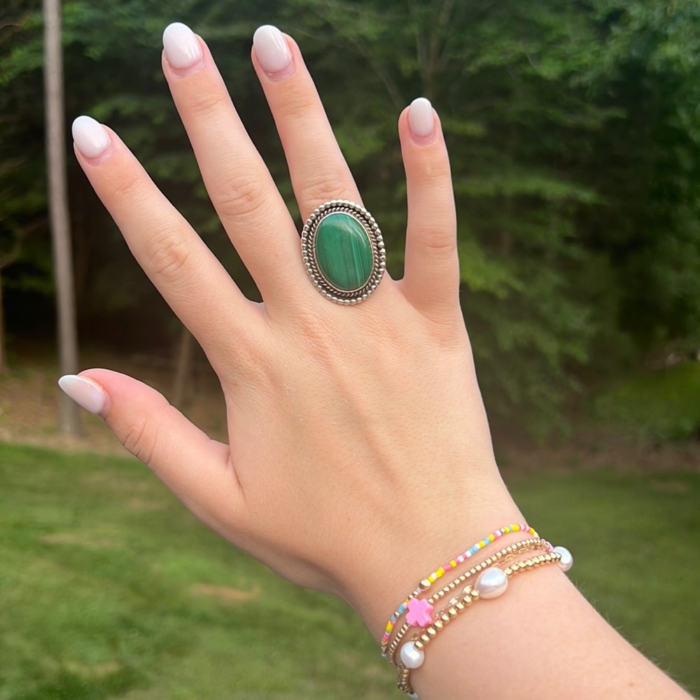 Green Handmade Ring from Colorado